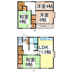 コーポ鈴木A棟の物件間取画像